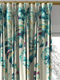 Harlequin Kelapa Made to Measure Curtains or Roman Blind, Lagoon/Cerise - thumbnail 6