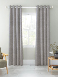 John Lewis Boucle Pair Blackout/Thermal Lined Eyelet Curtains - thumbnail 2