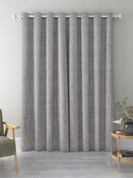 John Lewis Boucle Pair Blackout/Thermal Lined Eyelet Curtains - thumbnail 4