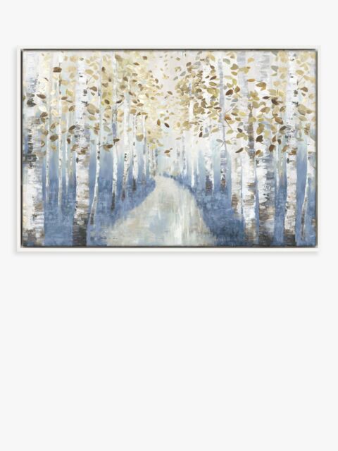Allison Pearce - 'New Path I' Framed Canvas Print, 64 x 94cm, Blue/Multi - image 1