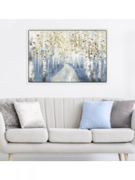 John Lewis Allison Pearce 'New Path I' Framed Canvas Print, 64 x 94cm, Blue/Multi - thumbnail 2