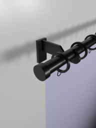 John Lewis Made to Order Select Curtain Pole with Rings and Stud Finial, Wall Fix, Dia.25mm - thumbnail 4