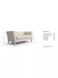 Laura Ashley Chatsworth Small 2 Seater Sofa, Oak Leg - thumbnail 2