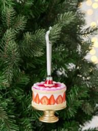 John Lewis The Enthusiast Lambeth Cake Bauble, Pink/Red - thumbnail 2
