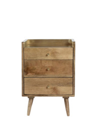 Swoon Fresco 3 Drawer Bedside Table, Natural - thumbnail 1