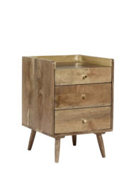 Swoon Fresco 3 Drawer Bedside Table, Natural - thumbnail 2