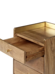 Swoon Fresco 3 Drawer Bedside Table, Natural - thumbnail 3