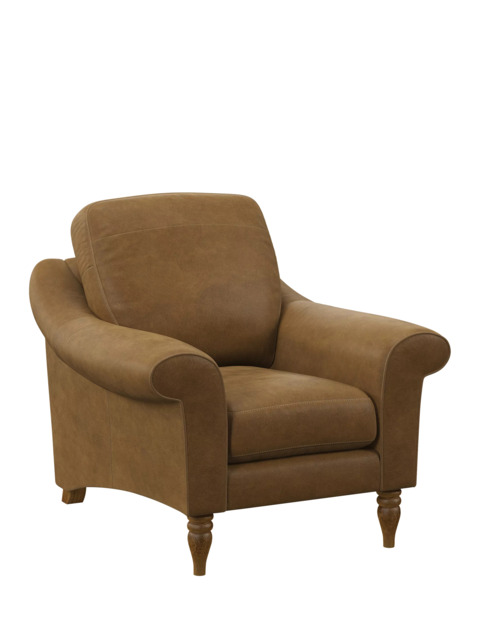 John Lewis Camber Leather Armchair, Light Leg - image 1