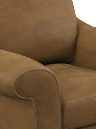 John Lewis Camber Leather Armchair, Light Leg - thumbnail 6