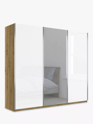 John Lewis Elstra 250cm Wardrobe with Glass and Mirrored Sliding Doors - thumbnail 1