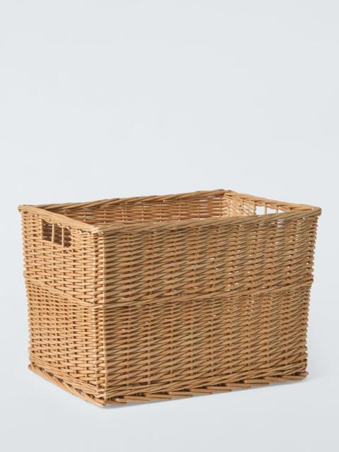John Lewis Willow Log Basket, Light Natural - image 1