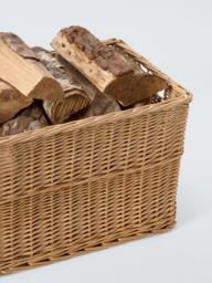 John Lewis Willow Log Basket, Light Natural - thumbnail 3