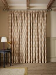John Lewis Alta Pair Lined Pencil Pleat Curtains, Soft Caramel - thumbnail 4