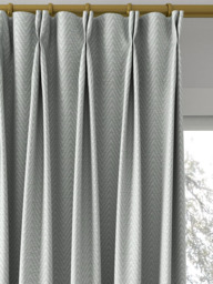 John Lewis Herringbone Made to Measure Curtains or Roman Blind, Nettle Green - thumbnail 4