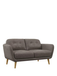 John Lewis Arlo Small 2 Seater Leather Sofa, Light Leg - thumbnail 1