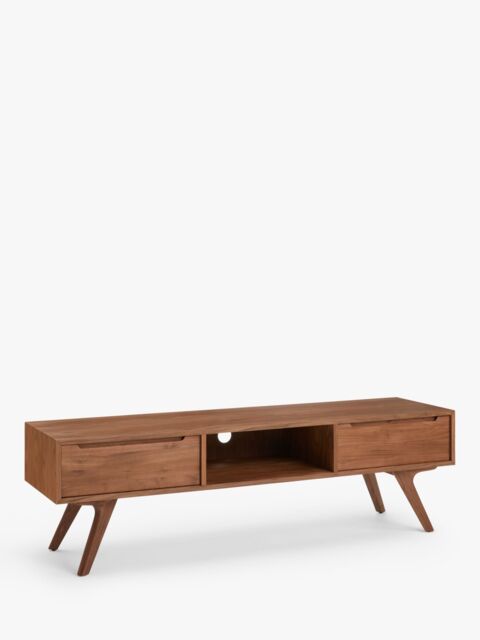 John Lewis Cara 2 Drawer Media Unit, American Black Walnut - image 1