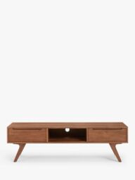 John Lewis Cara 2 Drawer Media Unit, American Black Walnut - thumbnail 2