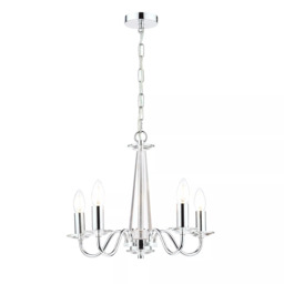 Laura Ashley Blake Crystal Ceiling Light, Clear/Polished Chrome - thumbnail 4