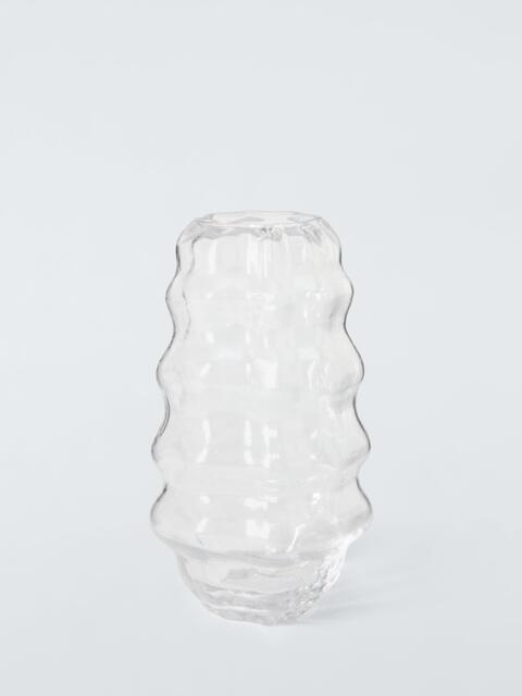 John Lewis Ripple Glass Vase, H22cm, Deep Navy - image 1