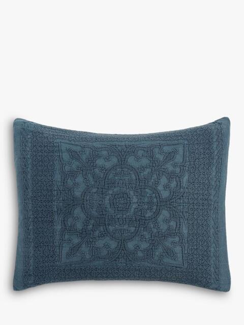 Pottery Barn Medallion Matelasse Quilted Duvet Cover, Indigo - image 1