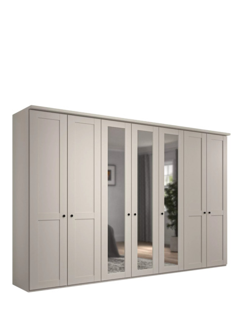 John Lewis Marlow 350cm Hinged Mirrored Wardrobe, Champagne - image 1