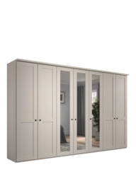 John Lewis Marlow 350cm Hinged Mirrored Wardrobe, Champagne