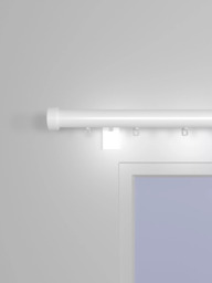 John Lewis Made to Order Select Gliding Curtain Pole with Stud Finial, Wall Fix, Dia.30mm - thumbnail 3