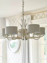 Laura Ashley Mulroy 5 Arm Chandelier Ceiling Light, Champagne - thumbnail 1