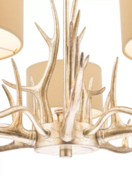 Laura Ashley Mulroy 5 Arm Chandelier Ceiling Light, Champagne - thumbnail 3