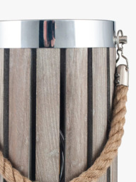 Pacific Small Lantern Table Lamp, Grey - thumbnail 3