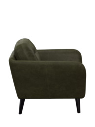 John Lewis Arlo Leather Armchair, Dark Leg - thumbnail 3