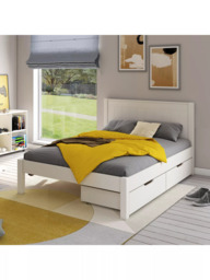 Stompa Classic Wooden Bed Frame with Pair of Drawers, Double