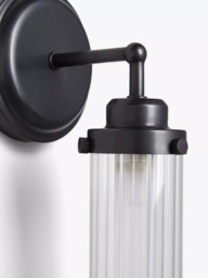 John Lewis Ribbed Glass Bathroom Wall Light - thumbnail 4