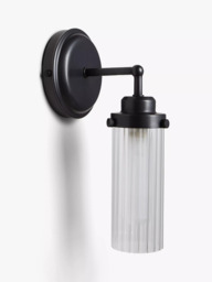 John Lewis Ribbed Glass Bathroom Wall Light - thumbnail 3