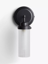 John Lewis Ribbed Glass Bathroom Wall Light - thumbnail 2