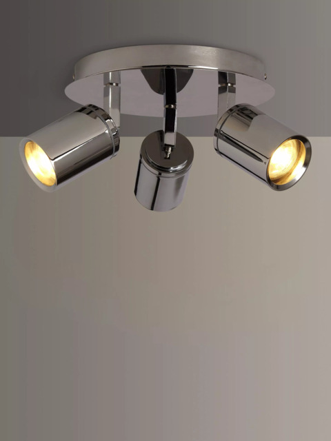 John Lewis Andorra LED 3 Arm Bathroom Ceiling Plate, Chrome - image 1