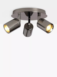 John Lewis Andorra LED 3 Arm Bathroom Ceiling Plate, Chrome - thumbnail 4