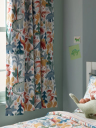 John Lewis Forest Dinosaur Print Pencil Pleat Blackout Children's Curtains, Multi - thumbnail 3