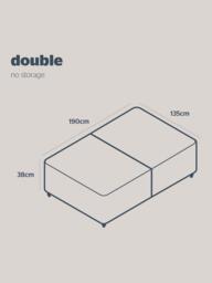 Silentnight Non-Sprung Upholstered Divan Base, Double - thumbnail 4