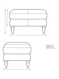 John Lewis Camber Leather Footstool, Dark Leg - thumbnail 2