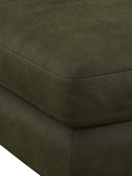 John Lewis Camber Leather Footstool, Dark Leg - thumbnail 6
