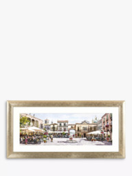 John Lewis Richard Macneil Mediterranean Courtyard Framed Print & Mount, 52 x 128cm, Multi