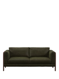 John Lewis Nest Large 3 Seater Leather Sofa, Dark Leg - thumbnail 4