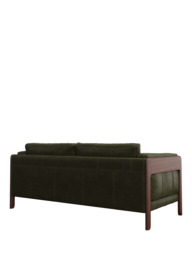 John Lewis Nest Large 3 Seater Leather Sofa, Dark Leg - thumbnail 3