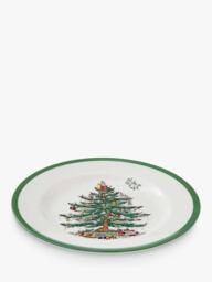 Spode Christmas Tree Earthenware Side Plate, 20cm, Green - thumbnail 2