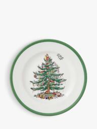 Spode Christmas Tree Earthenware Side Plate, 20cm, Green
