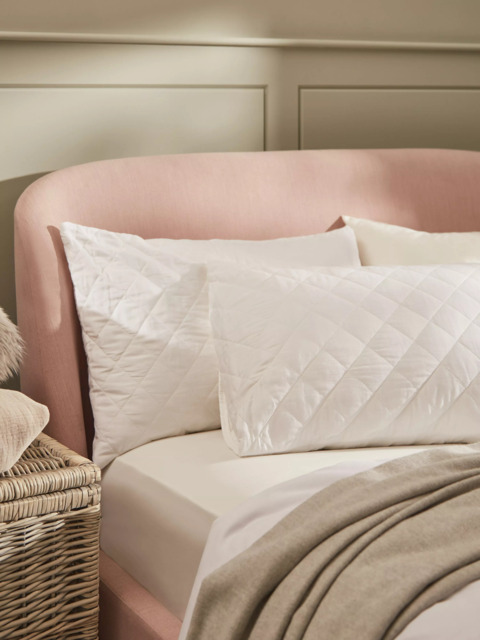 John Lewis Natural Cotton Quilted Standard Pillow Protector - image 1