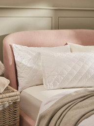 John Lewis Natural Cotton Quilted Standard Pillow Protector - thumbnail 1