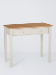 John Lewis Wilton 2 Drawer Desk, Linen - thumbnail 1