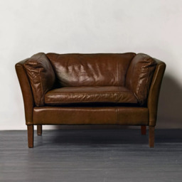 Halo Groucho Leather Armchair - thumbnail 3